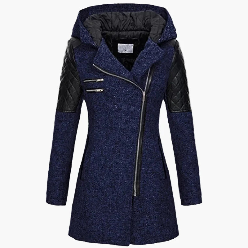 Manteau long femme à capuche style urbain élégant pour hiver et automne
