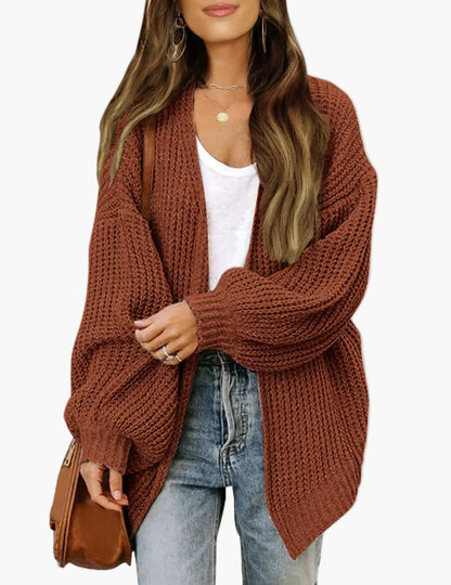 Gilet Cardigan Décontracté Femme Style Oversize pour Automne et Hiver