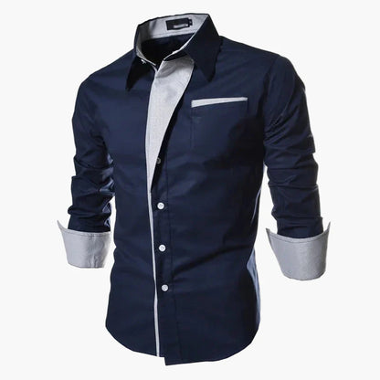 Chemise élégante habillée pour homme à manches longues style moderne