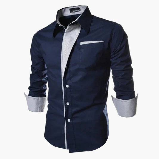 Chemise élégante habillée pour homme à manches longues style moderne