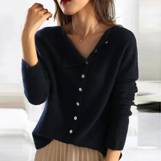 Kim – Cardigan pour Femme Style Vintage avec Design Tricot Classique