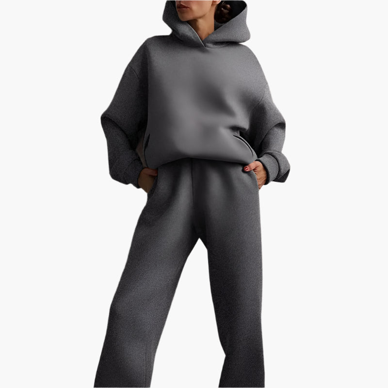 Ensemble Survêtement Décontracté Femme - Hoodie Oversize et Jogging Confortable pour la Maison et les Loisirs