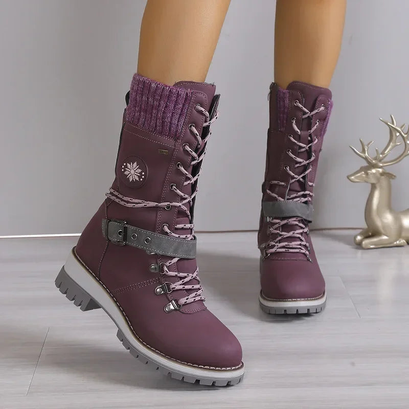 Phoebe – Bottes mi-mollet zippées pour femmes avec talon bloc