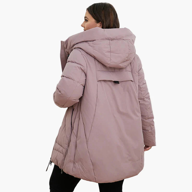 Manteau d'hiver matelassé à capuche pour femme, style moderne et confort quotidien