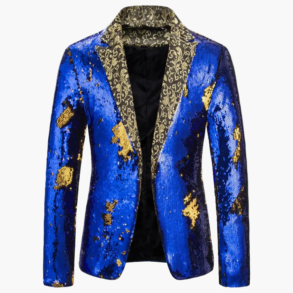 Veste de soirée homme style luxe à paillettes pour événements festifs et spectacles