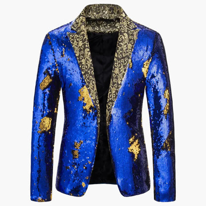 Veste de soirée homme style luxe à paillettes pour événements festifs et spectacles