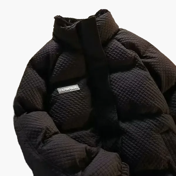 Doudoune décontractée unisexe à col montant style tendance pour l'hiver