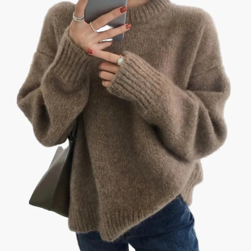 Pull ample style rétro pour femme – Mode décontractée automne hiver