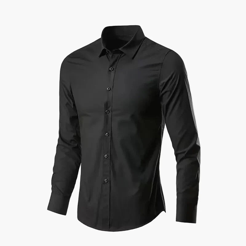 Chemise habillée homme manches longues coupe ajustée pour bureau et occasions formelles