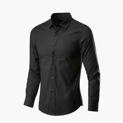 Chemise habillée homme manches longues coupe ajustée pour bureau et occasions formelles
