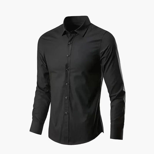 Chemise habillée homme manches longues coupe ajustée pour bureau et occasions formelles