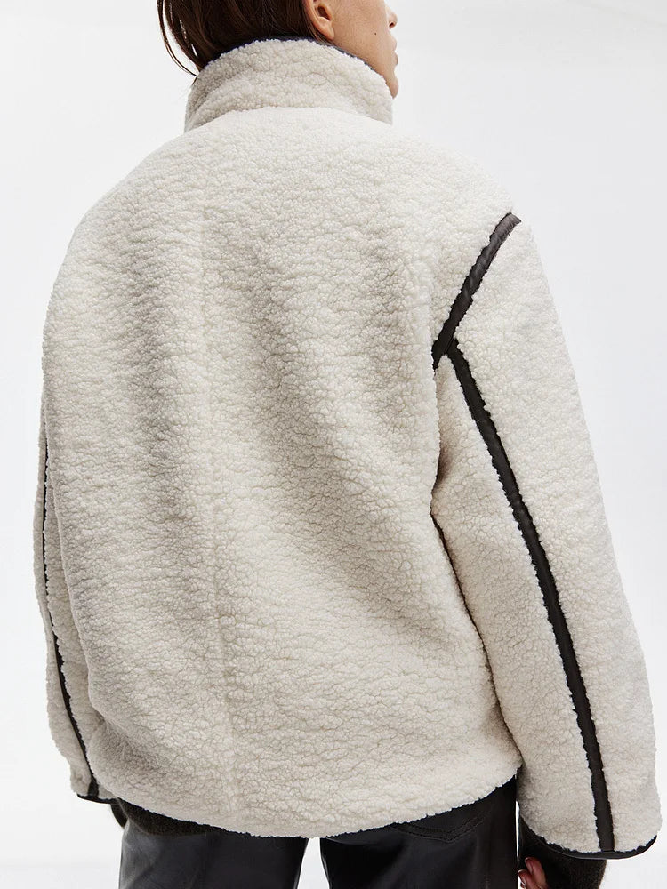 Veste Surdimensionnée Femme Style Urbain Élégant pour Automne et Hiver