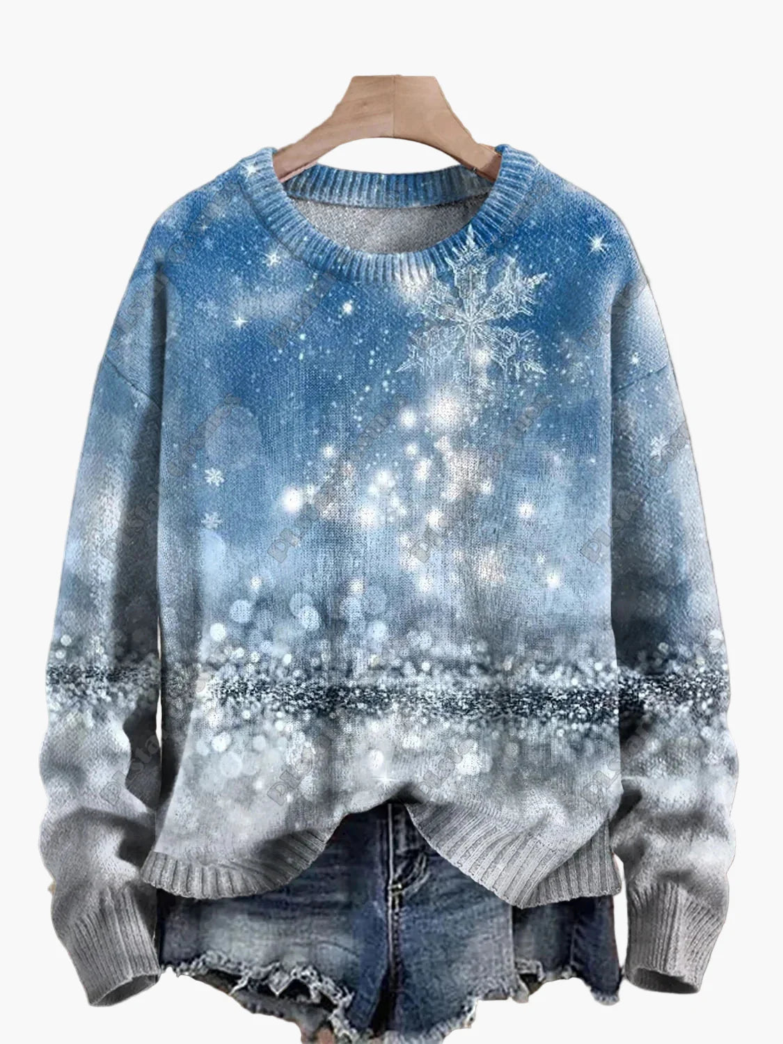 Pull de Noël fantaisie brodé pour femme, style décontracté, idéal pour les fêtes
