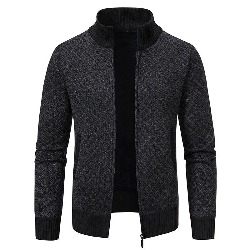 Mick – Cardigan en polaire douillet pour hommes avec zip