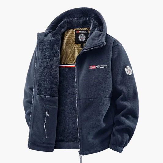 Veste polaire thermique d'extérieur pour homme - Style norvégien, idéale pour l'hiver et les activités outdoor