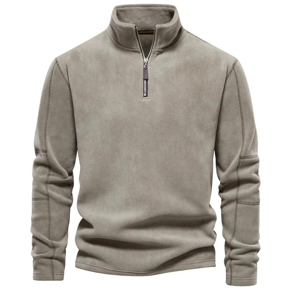 Kris – Sweat-shirt Soft Shell pour Homme avec Col Zippé