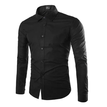 Chemise élégante habillée pour homme à manches longues style moderne