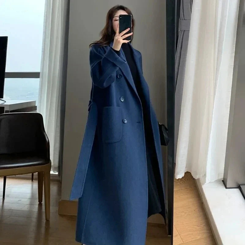 Nicola – Élégant long manteau d'hiver en laine