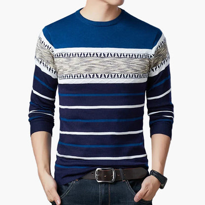 Pull homme à rayures style casual chic pour tous les jours