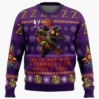Sweat-shirt homme style geek rétro Majora's Mask Zelda - Pull fantaisie gaming