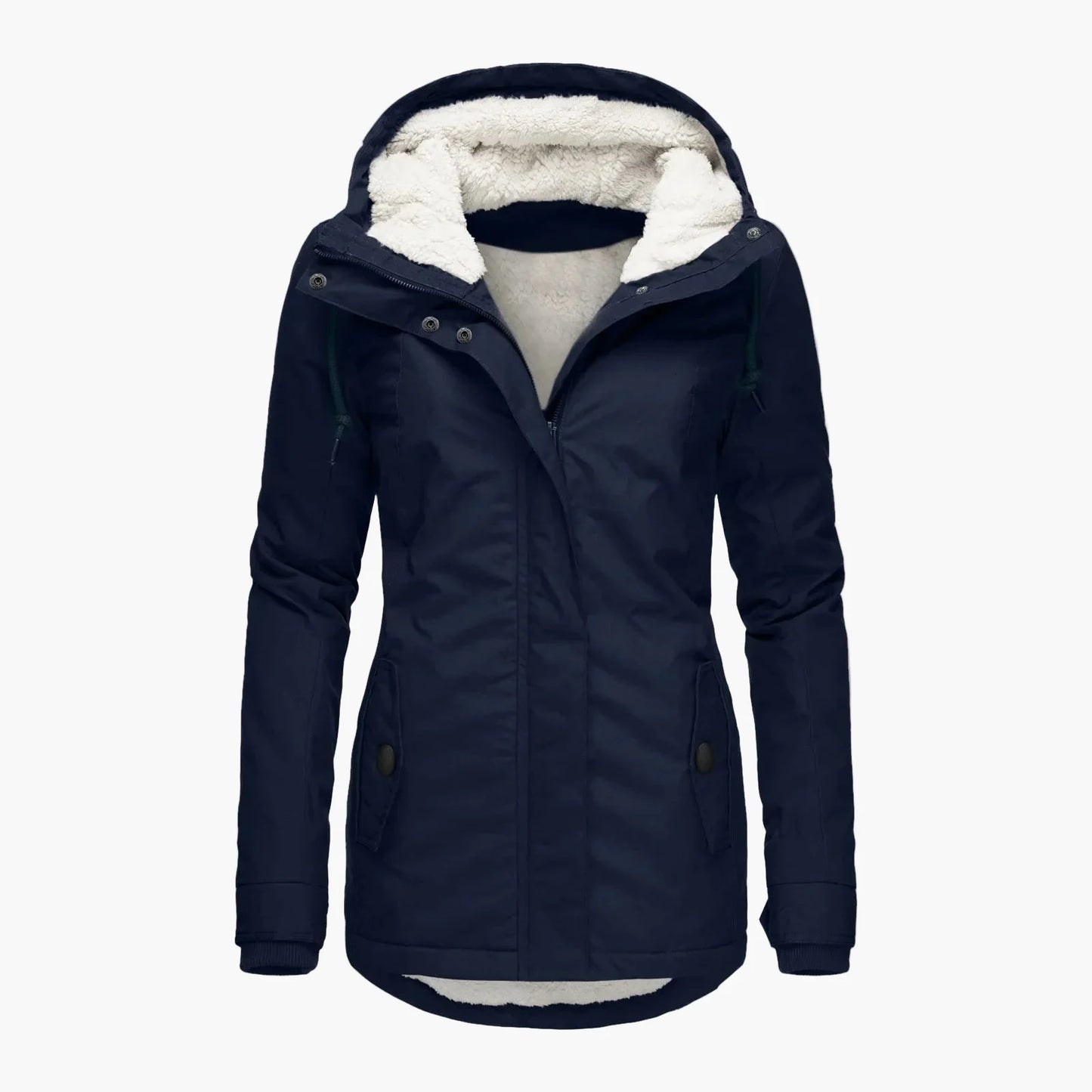 Veste d’Hiver Femme Style Urbain avec Capuche Doublée – Élégance Quotidienne et Confort Thermique