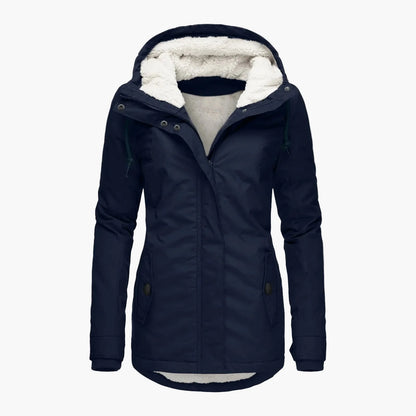 Veste d’Hiver Femme Style Urbain avec Capuche Doublée – Élégance Quotidienne et Confort Thermique