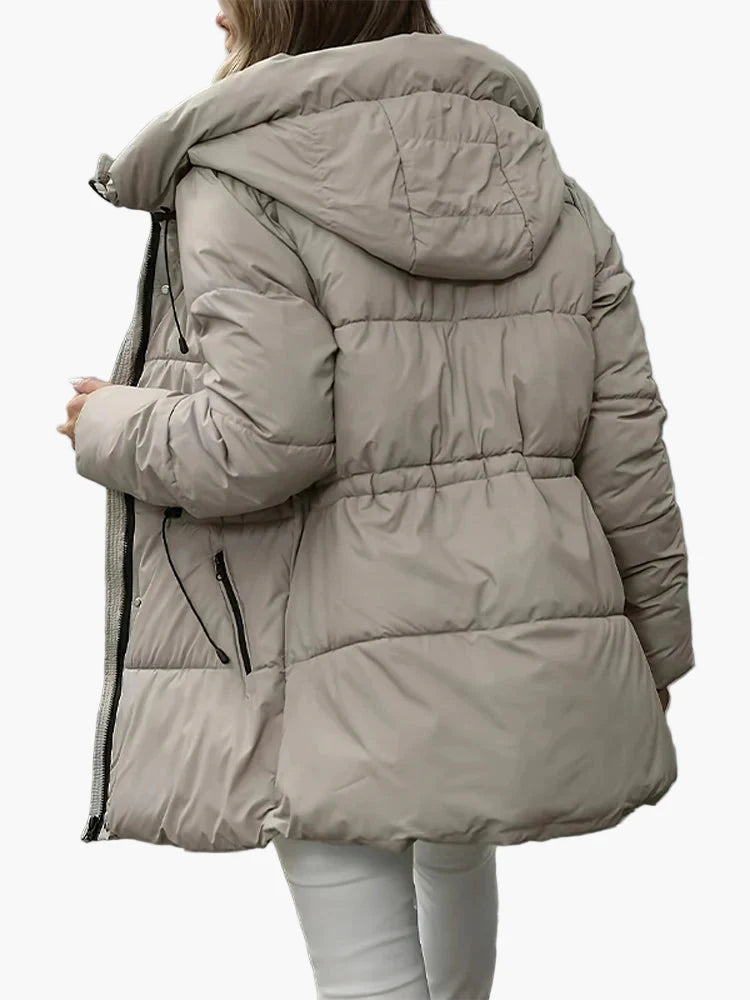 Manteau d'hiver matelassé femme à capuche style urbain chaud et tendance