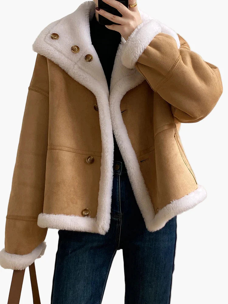 Veste d'hiver femme style aviateur coupe oversize tendance urbaine