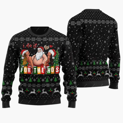 Pull de Noël humoristique "Jingle Balls" pour homme – Style amusant pour les fêtes et soirées décalées
