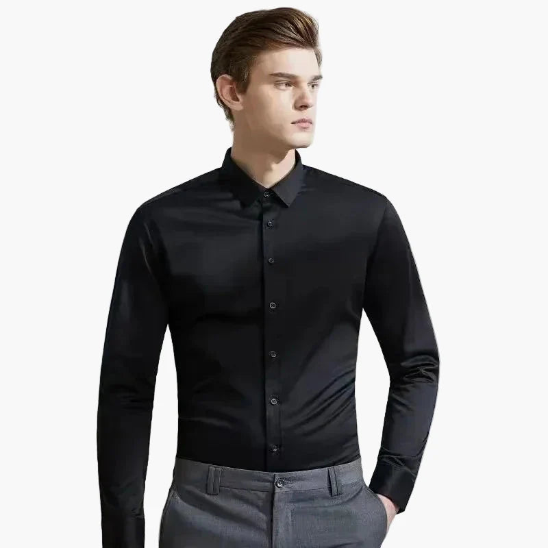Chemise habillée extensible pour homme - Style élégant et confortable pour affaires et occasions spéciales
