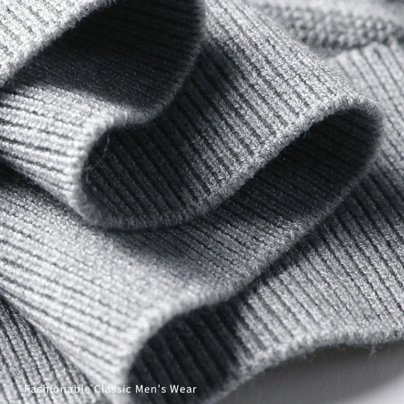 Pull col chemise effet superposé pour homme, style décontracté chic, idéal bureau et quotidien