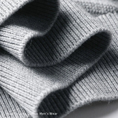 Pull col chemise effet superposé pour homme, style décontracté chic, idéal bureau et quotidien