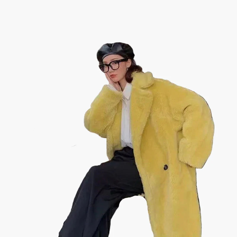 Manteau long femme style urbain élégant – Coupe oversize tendance pour l’hiver