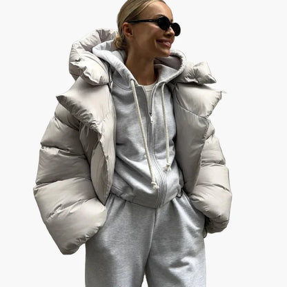 Doudoune courte oversize femme style urbain tendance hiver