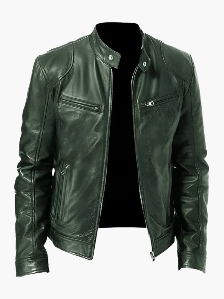 Blouson Homme Style Motard Polyvalent Coupe Classique