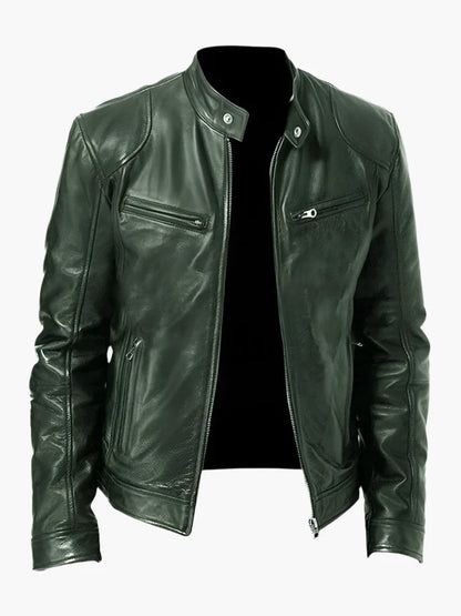 Blouson Homme Style Motard Polyvalent Coupe Classique