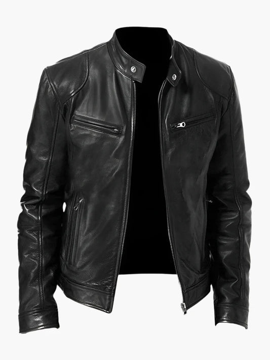 Blouson Homme Style Motard Polyvalent Coupe Classique