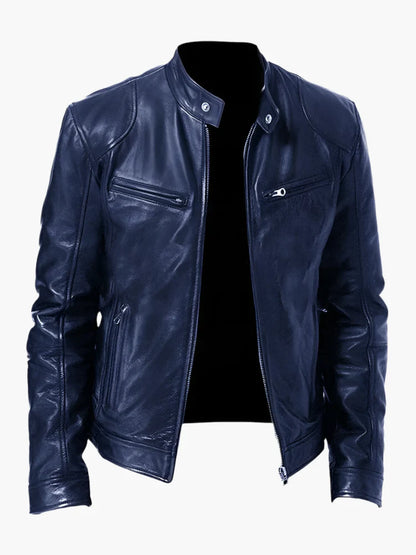 Blouson Homme Style Motard Polyvalent Coupe Classique