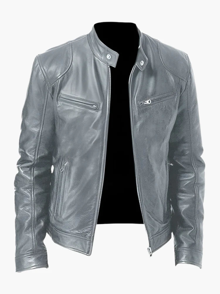 Blouson Homme Style Motard Polyvalent Coupe Classique