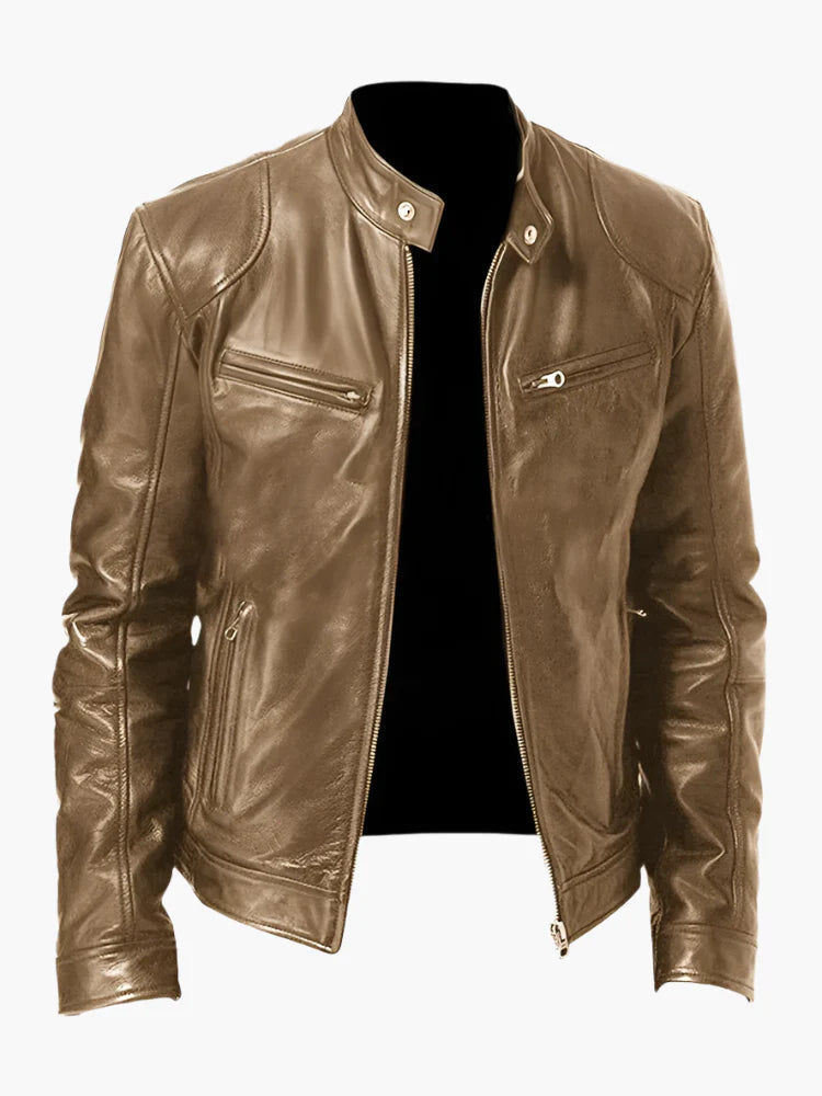 Blouson Homme Style Motard Polyvalent Coupe Classique