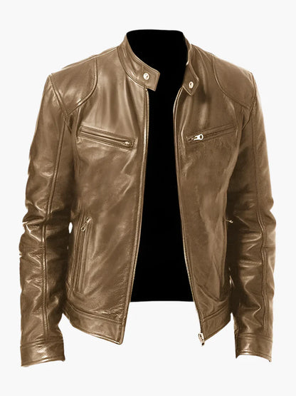 Blouson Homme Style Motard Polyvalent Coupe Classique