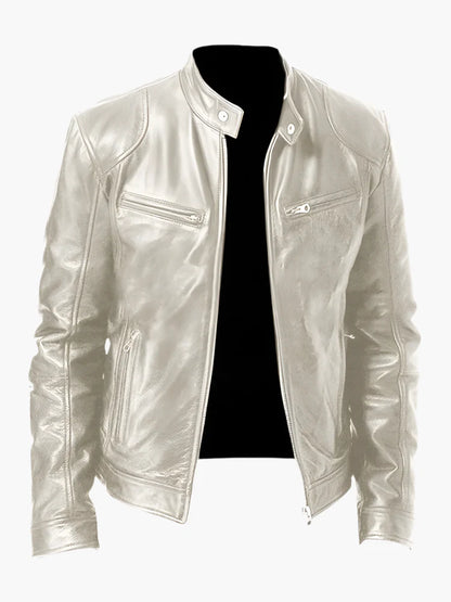 Blouson Homme Style Motard Polyvalent Coupe Classique