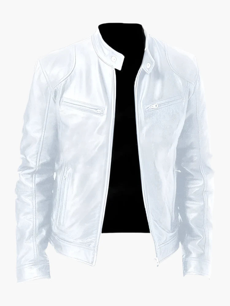 Blouson Homme Style Motard Polyvalent Coupe Classique