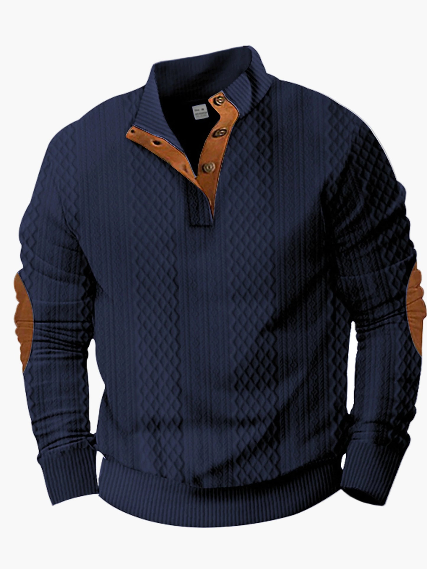 Pull élégant pour homme à col montant style classique – Idéal pour l'automne et l'hiver