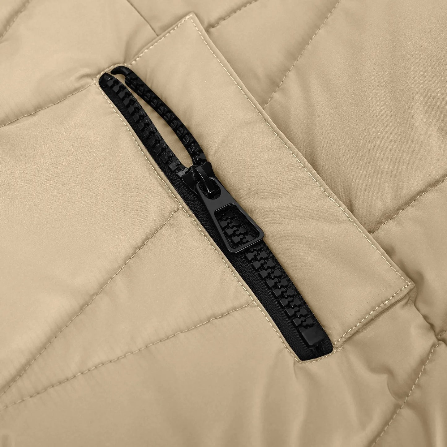 Manteau d'hiver long pour femme - Doudoune matelassée à capuche coupe-vent, style chic et décontracté