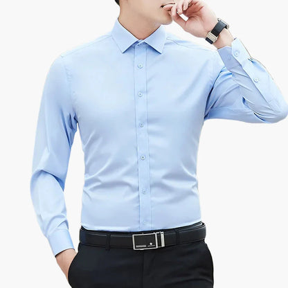 Chemise Classique Homme Manches Longues Élégante Affaires et Bureau