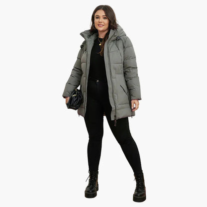 Manteau d'hiver matelassé à capuche pour femme, style moderne et confort quotidien