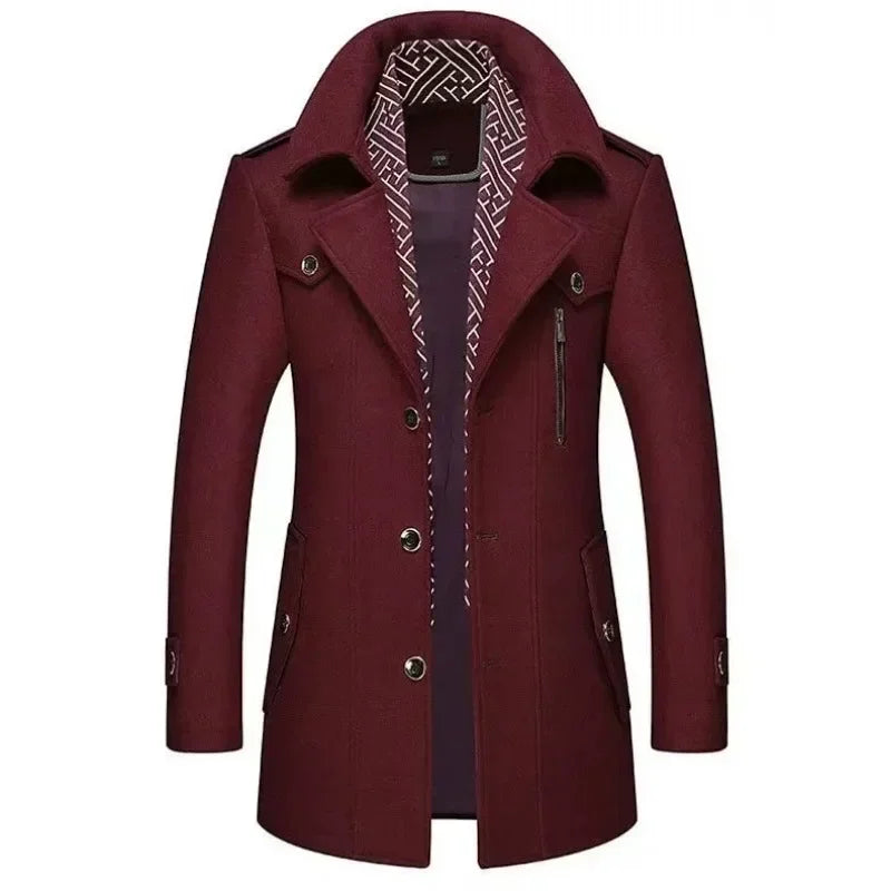 Manteau long élégant à la mode pour homme – Style urbain chic et confortable