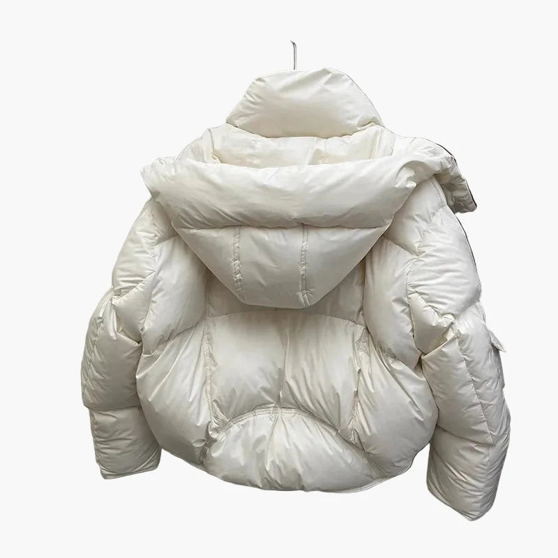 Doudoune matelassée courte à capuche pour femme - Style urbain chaud et tendance