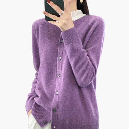 Cardigan élégant femme style décontracté parfait pour l'automne et l'hiver